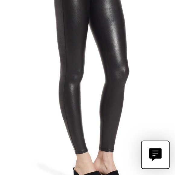 NWT Beautiful Best selling black Spanx Faux Leather Leggings - Picture 6 of 12